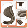 Picture of Full Shine Tape in Hair Extensions Color 2/60/2 Brown And Blonde Tape in Extensions 12Inch Real Remy Hair Extensions Seamless Tape in Extensions Double Sided Tape for Women 30Gram 20Pcs