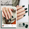 Picture of Modelones Green Press on Nails, Short Square Fake Nails, Reusable Nail Kit with Nail Glue Adhesive Tabs Mini Nail File, Nails Press Ons 32Pcs16 Sizes