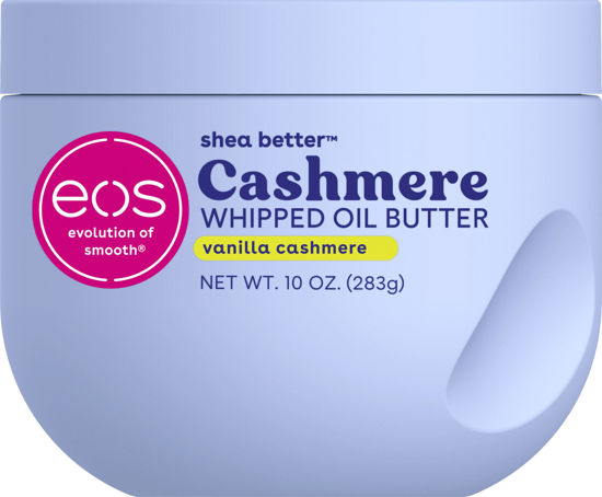Picture of eos Cashmere Whipped Oil Body Butter, Vanilla Cashmere, 72 Hour Weightless Moisture For Dry Skin, Rich Formula and Deep Hydration, 10 oz