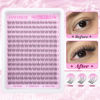 Picture of Natural Lash Clusters Wispy Eyelash Clusters Clear Band Cluster Eyelash Extensions 168pcs Individual Lashes Soft and Lightweight Bandless Cluster Lashes C Curl Lash Extension by Lanflower