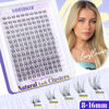 Picture of Natural Lash Clusters Clear Band Eyelash Clusters Wispy Individual Lashes C Curl Cluster Eyelash Extensions Invisible Band Cluster Lashes by Lanflower