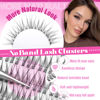 Picture of Natural Lash Clusters Kit Wispy Lash Extension Kit Bandless Eyelash Extension Kit C Curl Eyelash Clusters Soft and Lightweight Individual Lashes 168pcs Cluster Eyelash Extensions Kit by Lanflower