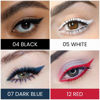 Picture of Kaely 4Pcs Black White Dark Blue Red Gel Eyeliner Pencil,Waterproof Smudge Proof Eye Liner,Clown Goth Halloween Makeup,Eye Black Face Paint Lipstick Crayon,Color Colorful Eyeliner Eyeshadow Stick