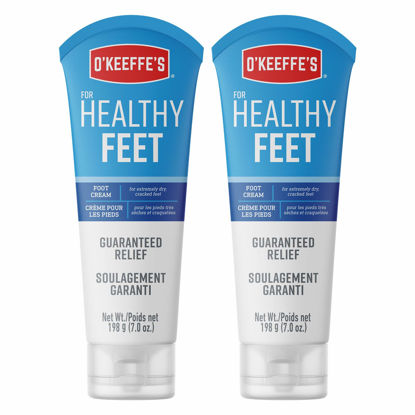 Picture of O'Keeffe's for Healthy Feet Foot Cream; Guaranteed Relief for Extremely Dry; Cracked Feet; Clinically Proven to Instantly Boost Moisture Levels; 7.0 Ounce Tube; (Pack of 2)