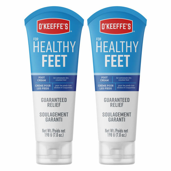 Picture of O'Keeffe's for Healthy Feet Foot Cream; Guaranteed Relief for Extremely Dry; Cracked Feet; Clinically Proven to Instantly Boost Moisture Levels; 7.0 Ounce Tube; (Pack of 2)