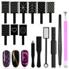 Picture of SILPECWEE 15Pcs Nail Magnet Set Cat Eye Gel Nail Polish Magnet Wand Magnetic Nail Polish Cat Eye Magnet for Nails Cat Eye Magnets Sticks Nail Design Tools Nail Art Accessories