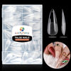 Picture of Stiletto Nails Tips Gel x Half Matte Stiletto Gel x Nail Tips Full Cover 240pcs No C Curve False Acrylic Nails Tips Trendy Stiletto Press On Nails Lasting Nail Extensions 12 Sizes, Luckyfairy