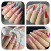 Picture of Stiletto Nails Tips Gel x Half Matte Stiletto Gel x Nail Tips Full Cover 240pcs No C Curve False Acrylic Nails Tips Trendy Stiletto Press On Nails Lasting Nail Extensions 12 Sizes, Luckyfairy