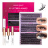 Picture of Ocean Pearl Lash Clusters 320PCS 11-20mm Lash Extension Kit 30D+40D+60D Eyelash Extension Kit Individual Lashes Thick Eyelash Clusters Lashes Clusters with Eyelashes Bond+Seal+Adhesive+Tweezer-60D