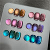 Picture of GAOY Glitter Cat Eye Gel Nail Polish Set with Magnet Colorful Galaxy for Holographic Cat Eye, Salon Gel Manicure and Nail Art DIY at Home