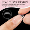 Picture of Short Square Gel Nail Tips Half Matte Short Square Gel x Nail Tips Full Cover 240PCS for Acrylic Fake False Press On Nails Easy DIY Nail Art Saving Design, 12 Sizes Luckyfairy