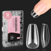 Picture of Beetles Gel Nail Tips Short Coffin Pre-Etched Nail Tips, 12 Sizes 288 Pcs Full Cover Soft Nail Tips Half Matte False Nails Clear Acrylic Glue on Nails Extension DIY Manicure Valentines Gifts for Women