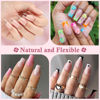 Picture of Luckyfairy Medium Square Nail Tips, 240pcs Soft Gel Pre-Shaped Acrylic Fake Nails, Half Matte Full Cover Clear Gelly Press on Flase Nail Tips for Extension Nail Manicure Home DIY 12 Sizes Gelly Tips