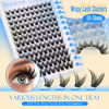 Picture of Pawotence Manga Lash Clusters Wispy Cluster Eyelash Extensions 10-16mm Individual Lashes Clusters Spiky Lash Extension DIY False Eyelashes Clusters