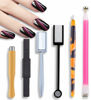 Picture of SILPECWEE 6Pcs Nail Magnet Cat Eye Magnet for Nails Magnetic Nail Polish Pen Nail Design Kit Magnets Stick Manicure Magnetic Stand Nail Art Tools Nails Accessories