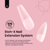 Picture of Beetles Medium Almond Gel Nail Tips Etch X Nail Tips, 12 Sizes 576PCS Half Matte Full Cover Nail Tips Gelly Tips False Nails Clear Acrylic Nails Glue on Nails DIY Nail Extension Gift for Women