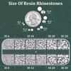 Picture of Resin Rhinestones for Crafting with B7000 Jewelry Glue, 1 Box Silver Flatback Crystals with 3Pcs 10ml Glue for Bedazzling Crafts DIY Nail Art Makeup，Non Hotfix Gems for Clothing Shoes