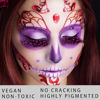 Picture of MEICOLY Light Purple Face Paint Stick,Cream Lavender Body Paint Stick,Sweatproof Pale Purple Eye Black for Sports Football/Baseball/Softball,Violet Lilac Face Paint for Halloween SFX Ursula Cosplay