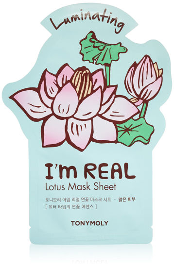 Picture of TONYMOLY I'm Real Lotus Luminating Tee Mask, Pack of 1