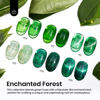 Picture of Beetles Green Gel Nail Polish Set, Cat Eye Jelly Gel Polish with Color Swatch Dots Magnet, 6 Color Glitter Enchanted Forest Theme for Salon Gel Manicure Nail Art DIY at Home