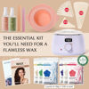 Picture of KOTAMU Waxing Kit for Women & Men, Wax Warmer for Hair Removal, Digital Wax Kit with Silicone Waxing Pot，Ideal for Face Eyebrow Arm Legs Armpit &Sensitive Skin, Purple Wax Machine With 44 Accessories