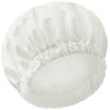 Picture of Reusable Shower Cap for Women, Large Waterproof Shower Bonnet Washable Elastic Band Bath Hair Hat for Long Hair, Braids(White)