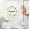 Picture of Reusable Shower Cap for Women, Large Waterproof Shower Bonnet Washable Elastic Band Bath Hair Hat for Long Hair, Braids(White)