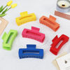 Picture of Sisiaipu 4 Inch Big Hair Claw Clips 6 Pcs Large Claw Clips for Thick Hair Square Hair Clips for Women Rectangle Hair Clips Banana Jaw Clips Hair Accessories for Girls - Dopamine