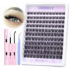 Picture of Lash Extension Kit Natural Lash Clusters Kit Waterproof Eyelash Extension Kit Wispy Lash Clusters C Curl Cluster Eyelash Extensions Kit 10-16 mm Individual Lashes by Lanflower