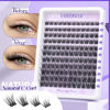 Picture of Lash Extension Kit Natural Lash Clusters Kit Waterproof Eyelash Extension Kit Wispy Lash Clusters C Curl Cluster Eyelash Extensions Kit 10-16 mm Individual Lashes by Lanflower