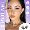 Picture of Lash Extension Kit Natural Lash Clusters Kit Waterproof Eyelash Extension Kit Wispy Lash Clusters C Curl Cluster Eyelash Extensions Kit 10-16 mm Individual Lashes by Lanflower