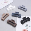 Picture of Sisiaipu 4 Inch Big Hair Claw Clips 6 Pcs Large Claw Clips for Thick Hair Square Hair Clips for Women Rectangle Hair Clips Banana Jaw Clips Hair Accessories for Girls - Brown Grey