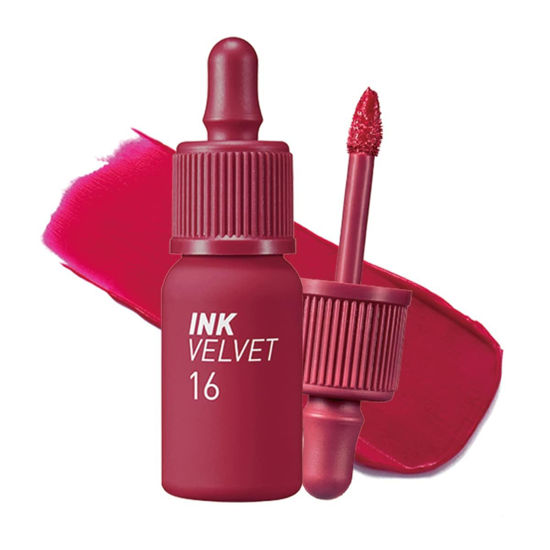 Picture of Peripera Ink the Velvet Lip Tint - High Pigment Color, Longwear, Weightless, Not Animal Tested, Gluten-Free, Paraben-Free (016 HEART FUCHSIA PINK (NEW))
