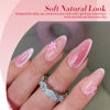 Picture of Born Pretty Jelly Gel Nail Polish, Glitter Gel Polish, Nude Pink Gold Cat Magnetic Eye Gel Nail Polish, Sheer Crystal Transparent Sparkle Nail Manicure Gift DIY at Home 6PCS 7ml