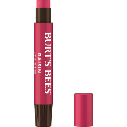 Picture of Burt's Bees Lip Shimmer Valentines Day Gifts, Raisin; Warm, Luminescent Color; High Impact, Instant Moisture; with Shea and Cocoa Butters; 100% Natural Origin; 1 Tube, 0.09 Oz.