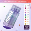 Picture of Hally Hair Gems Pen Applicator - Includes Hair Styling Tool with 240 Multicolored Adhesive Gem Stickers Hair Jewels - Stylish Hair Accessories for School, Halloween, Festivals, Wedding, Parties & More