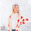 Picture of NVENF Hairband - Love Heart Knotted Wide Top Knot Valentine's Day Headband for Women, Red, Fabric