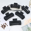 Picture of Sisiaipu 4 Inch Big Hair Claw Clips 6 Pcs Large Claw Clips for Thick Hair Square Hair Clips for Women Rectangle Hair Clips Banana Jaw Clips Hair Accessories for Girls - Black