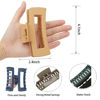 Picture of Sisiaipu 4 Inch Big Hair Claw Clips 6 Pcs Large Claw Clips for Thick Hair Square Hair Clips for Women Rectangle Hair Clips Nonslip Acrylic Banana Jaw Clips Hair Accessories for Girls -Neutral