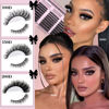 Picture of Goddvenus Lash Clusters Volume Cluster Eyelash Extensions D Curl Waterproof Individual Lashes 240pcs Fluffy Faux Mink Cluster Lashes and 60pcs Bottom Lashes for DIY Eyelash Extension