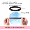 Picture of LuSeren 120 Pcs Black No Damage Hair Ties for Women Thick Hair, Large Soft Seamless Nylon Cloth Fabric Elastic Hair Ties Ponytail Holders Hair Elastics Hair Band,Perfect Valentine's Day Gift for Women