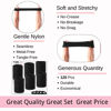 Picture of LuSeren 120 Pcs Black No Damage Hair Ties for Women Thick Hair, Large Soft Seamless Nylon Cloth Fabric Elastic Hair Ties Ponytail Holders Hair Elastics Hair Band,Perfect Valentine's Day Gift for Women
