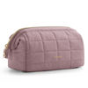 Picture of BAGSMART Makeup Bag Travel Cosmetic Bag, Puffy Padded Make Up Bags for Women Makeup Organizer Case, Wide-open Pouch Purse Travel Essentials Toiletries Accessories Brushes, Grayish Purple