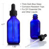 Picture of AOZITA 4 Pack, 2 oz Dropper Bottles with 1 Funnel & 4 Labels - 60ml Thick Dark Blue Glass Tincture Bottles with Eye Droppers - Leakproof Essential Oils Bottles for Health, Personal Care & Beauty
