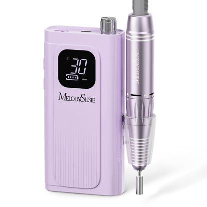Picture of MelodySusie Professional Nail Drill 30000 RPM,Rechargeable Efile for Shaping,Buffing & Removing Gel Polish,Features Locking Chuck for Easy Use,Ideal for Manicure and Pedicure at Home or Salon (SC300F)