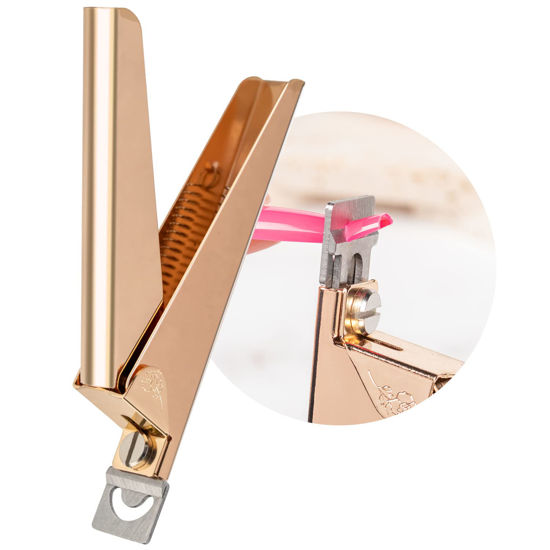 Picture of Nail Clippers for Acrylic Nails, Gold Premium Stainless Steel Fake False Acrylic Nail Cutter, Sharp Blade Nail Manicure Nail Tips Clipper for Salon Home DIY Nail Art Beauty Design by GA&EN