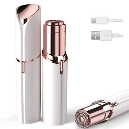 Picture of Facial Hair Removal for Women, Painless Face Trimmer for Upper Lips, Peach Fuzz and Chin with USB Rechargeable