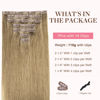 Picture of GOO GOO Clip in Hair Extensions Real Human Hair, Remy Human Hair Extensions Clip ins for Women, Natural Human Hair, 20inch 110g 7Pcs, 7 Bronde