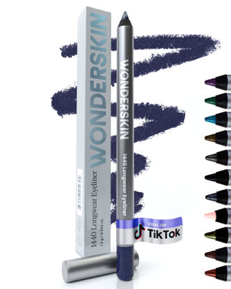 Picture of Wonderskin 1440 Longwear Purple Waterproof Eyeliner Pencil - Sharpenable Eyeliner Pencil and Smudge Proof Blue Purple Eye Liner Pencils (Blueberry)