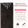 Picture of GOO GOO Clip in Hair Extensions Real Human Hair, Remy Human Hair Extensions Clip ins for Women, Natural Human Hair, 24inch 120g 7Pcs, 2 Dark Brown